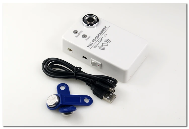 

DS1990A TM iButton Programmer V3 Duplicator Cloner Copier 125Khz RFID Writer+2pcs RW1990 Token Cards+2pcs EM4305 t55577 Keytag
