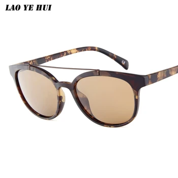 

LAO YE HUI 2020 Women Retro Sunglasses Brand Designer Polarized Lens Double Bridge Sun Glasses Beach Lens Classic Sunglasses
