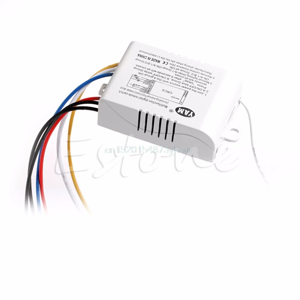 3 Way Port On/off Wireless Digital Remote Control Light Wall Switch