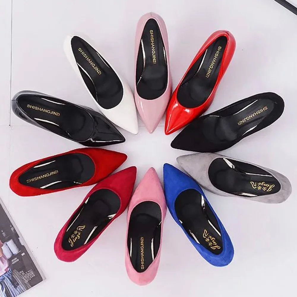 Женские пикантные вечерние туфли из лакированной кожи на высоком каблуке модные