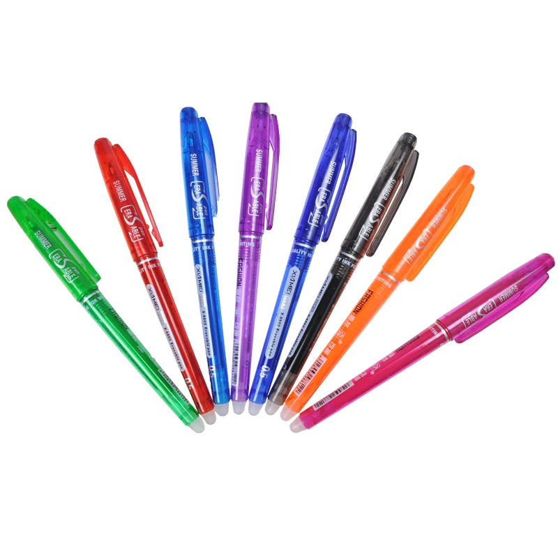 Xiamei стираемая ручка 4 шт. пластиковая Термочувствительная гелевая ручка 8 цветов стираемые чернила волшебная ручка для школы