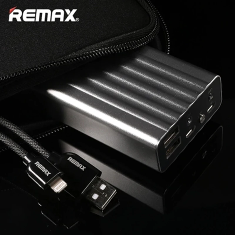 Remax 20000 мАч двойной USB повербанк с светодиодный Quick Charge внешний аккумулятор портативное зарядное устройство для Xiaomi планшетов телефонов