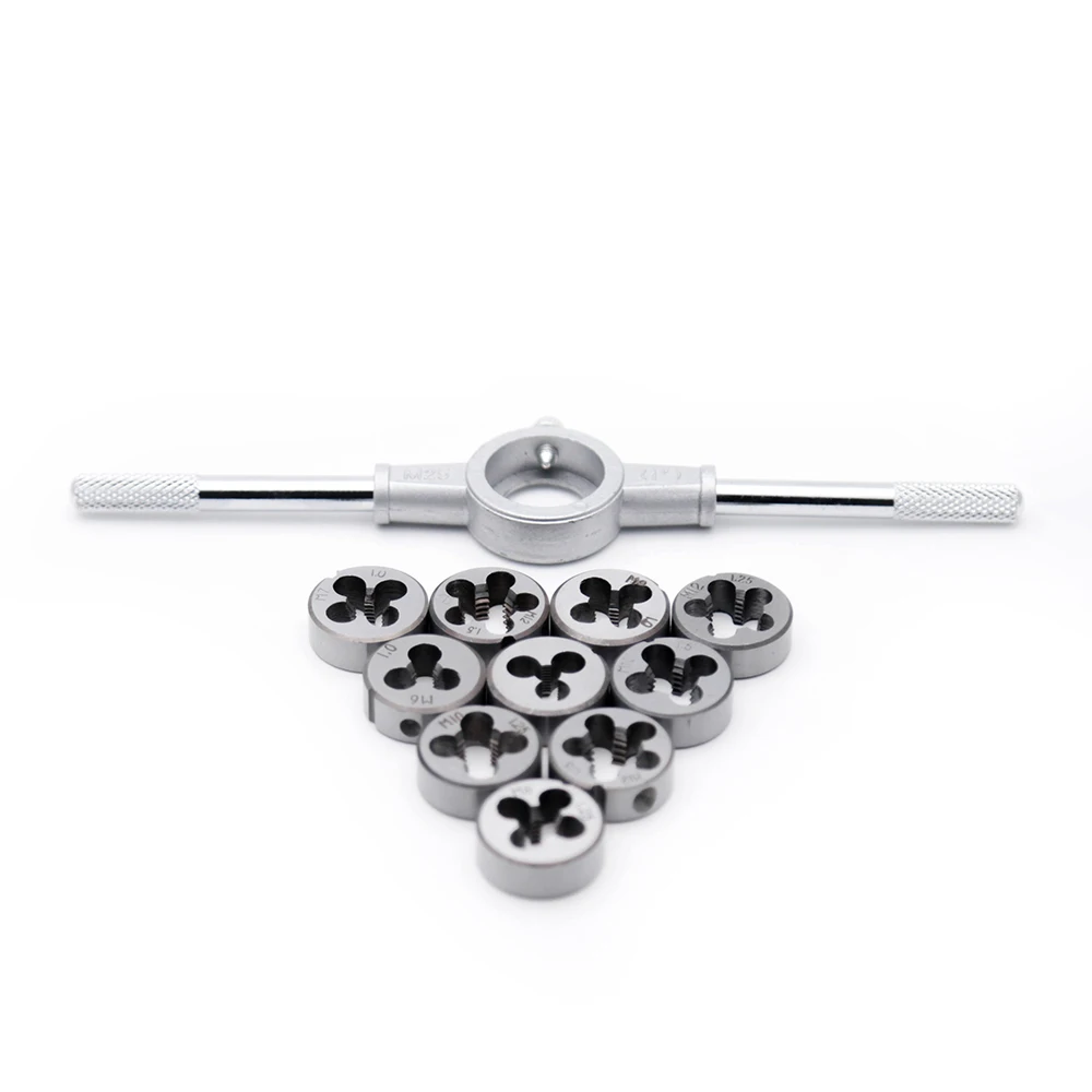 11PCS/Set Metric Screw & Die External Thread Cutting Tapping Hand Tool