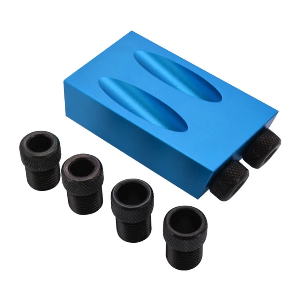 Pocket Hole Jig Kit 6/8/10mm Woodworking Angle Drill Guide Set Hole Puncher Locator Jig Drill Bit Set For DIY Carpentry Tools