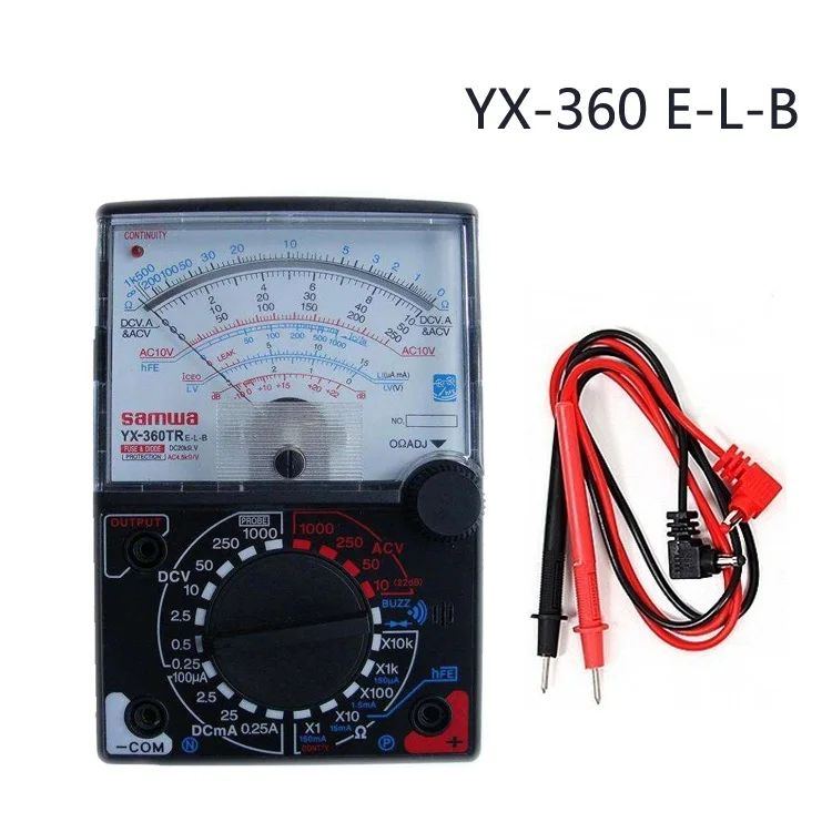 

YX360 YX-360TRE-L-B Pointer Multimeter Analog meter with buzz AC DC Volt Ohm current Testing Electrical Multi tester