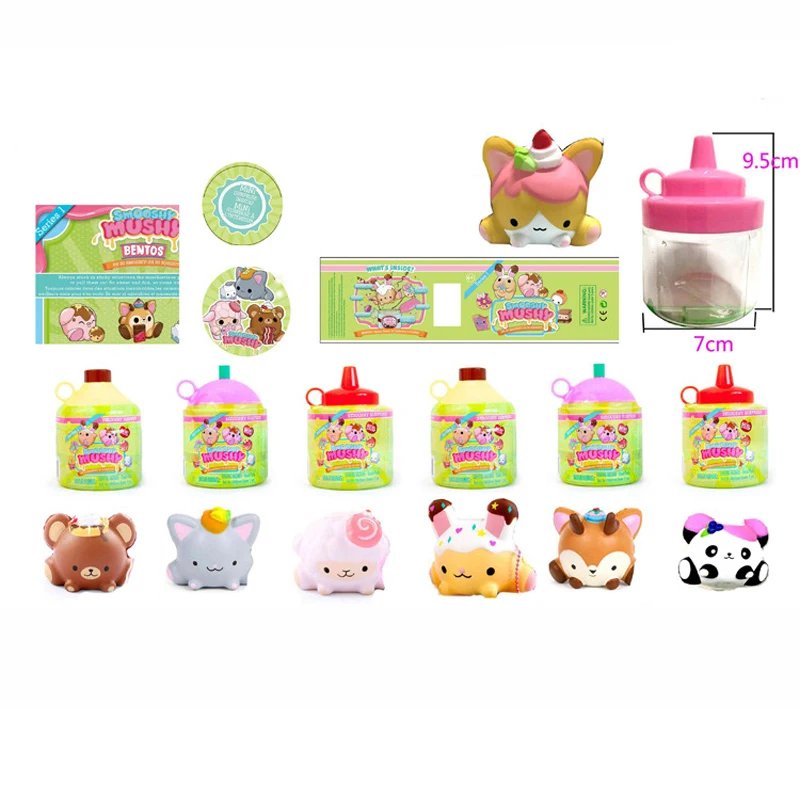 

New Squishy Toy Surprises SMOOSHY MUSHY Loaf Boy Surprise Jar Give The Child Soft Pet
