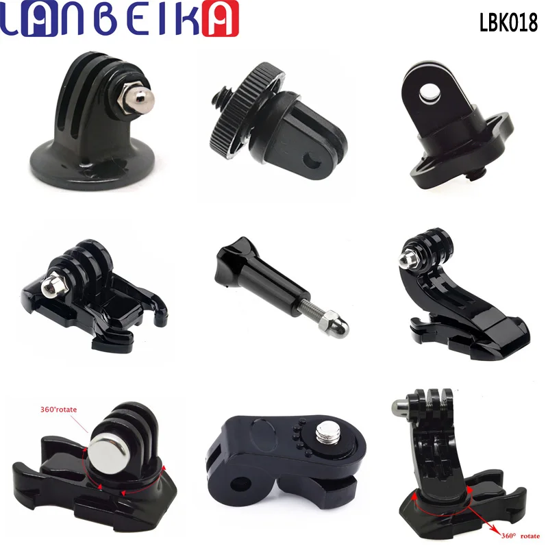 

LANBEIKA for Gopro Accessories Motion Camera Tripod Screw Adapter 1/4 Screw For Gopro 7 6 5 4 3+ SJCAM SJ5000 SJ4000 SJ6 SJ7 YI