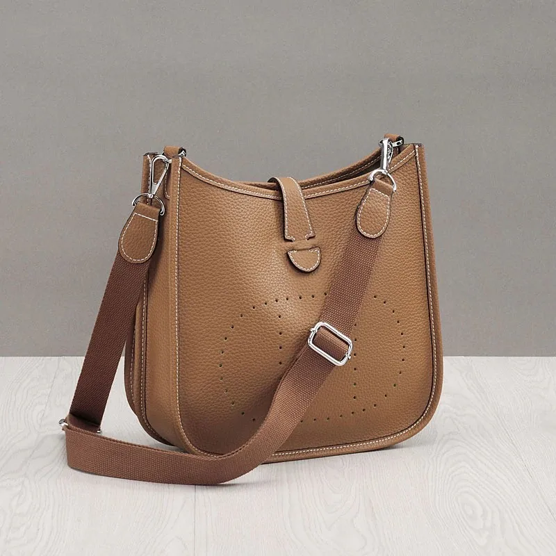 

Luxury Famous Women Genuine Leather Handbag 2019 Fashion Brand Bucket Bags Designer Cow Leather Female Shoulder Bag for Ladies