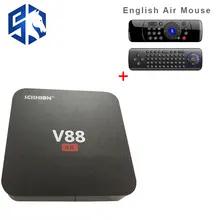 

New Android 7.1 V88 TV BOX With C120 Remote Air Mouse RK3229 Set TV Box With 4K Wifi 2.4GHz HDMI 1.4 DLNA 3D H.265 Meida Player