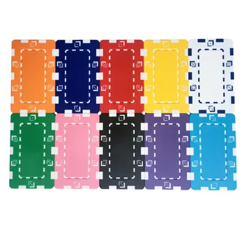

20 pcs/set Poker Chips Texas Hold'em 32g ABS Rectangle NO Value Casino Coins Poker Wholesale
