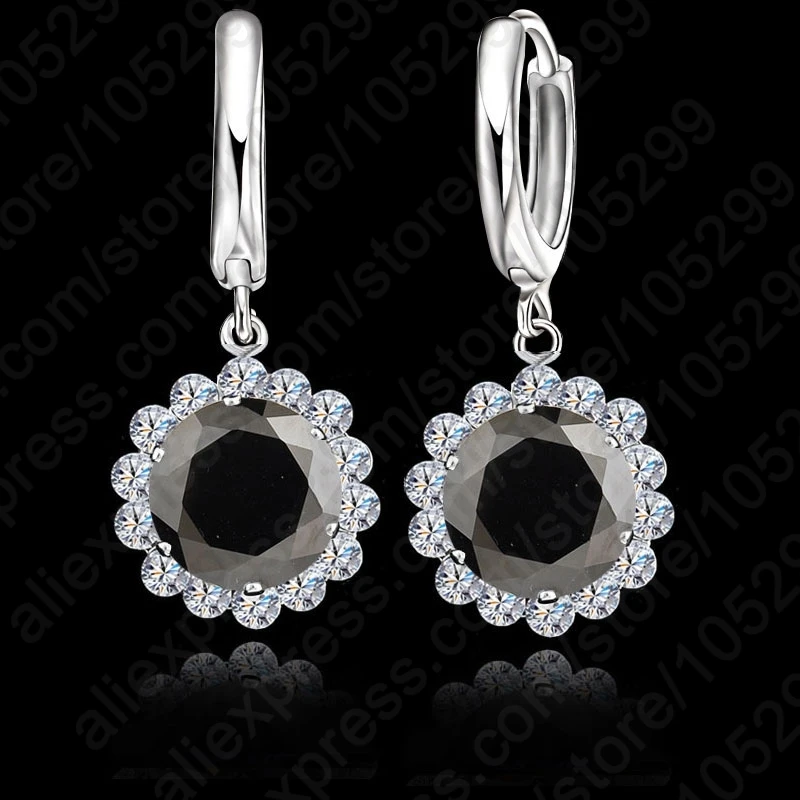 

JEXXI New Arrival 925 Sterling Silver Shining CZ Crystal Ear Earrings Wedding Jewelry Free Shipping