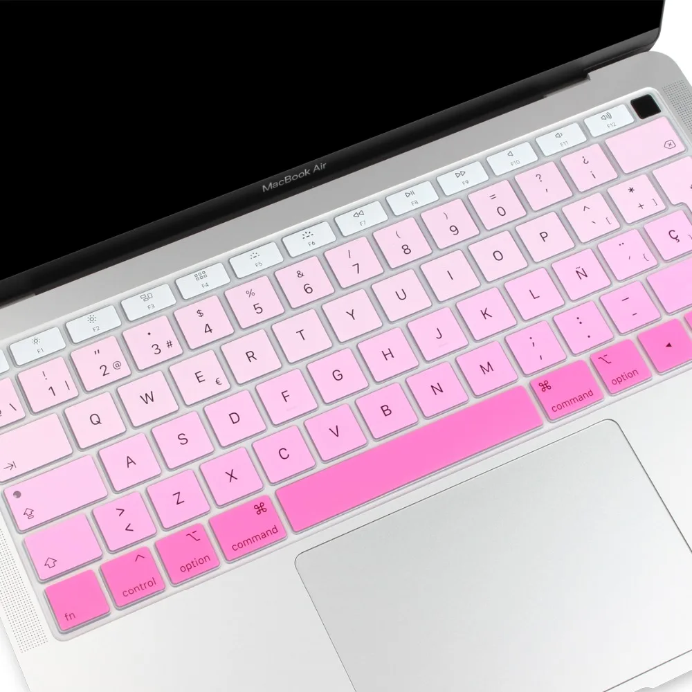 Испанская клавиатура, чехол, наклейки, протектор для, MacBook Air, 13 дюймов, с сенсорным ID и retina, A1932, аксессуары для ноутбуков
