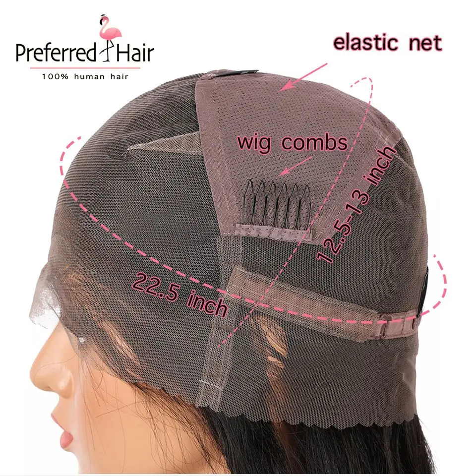 Предпочтительный свободный волнистый парик предварительно сорвал Glueless 13x6 парик фронта шнурка бразильский Remy человеческих волос парики для черных женщин