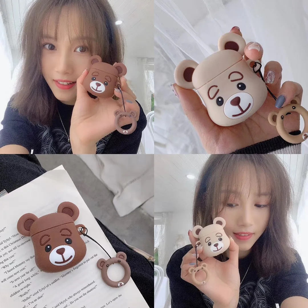 

Cute Cartoon Earphone Case for Airpods 2 Wireless Earbuds Case Soft Silicone Earphone Coque for Airpods Cover Protective Skin