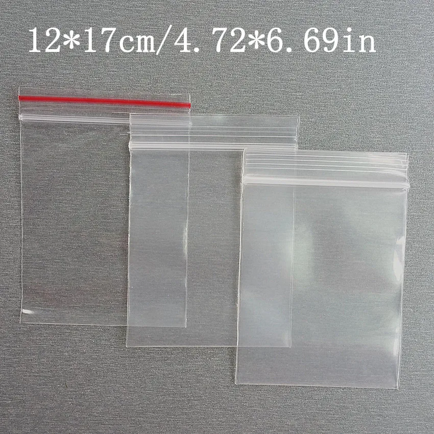 3 вида Толстый 12x17 см самозапечатывающийся молнии Ziplock Пластиковый пакет relosable клип цепь продуктовая упаковка упаковочные мешки 1000 шт