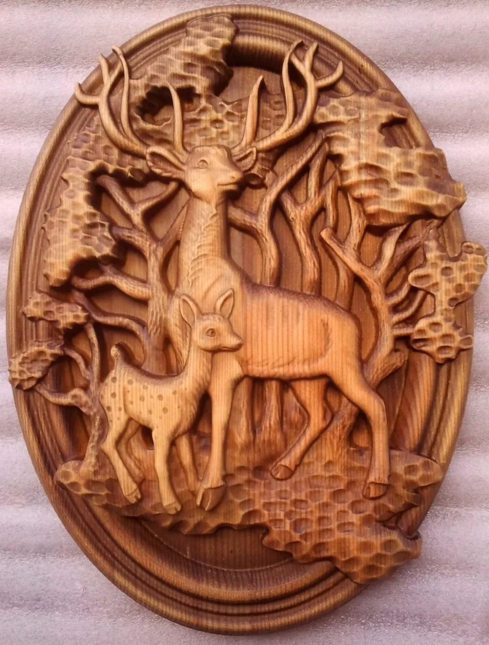 3D Model STL for CNC Router Carving Artcam Aspire Wood Forest  Pano Animal D229 