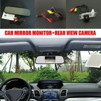 

5 Inch Auto Parking System HD Car Rearview Mirror Monitor with 170 Degree Car rear view camera For Volkswagen VW Passat B7 Wagon