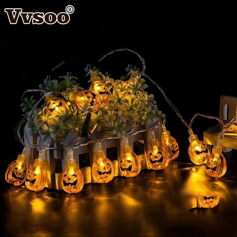 

10 LED 1.5M Halloween Decor Pumpkins/Ghost/Spider/Skull LED String Lights Lanterns Lamp DIY Home Bar Outdoor Party Supplies