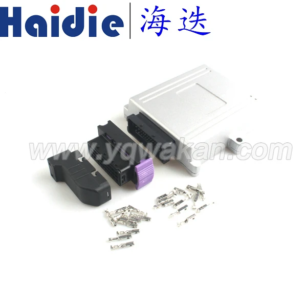 

Free shipping 1set 39pin ECU SET connector modified aluminum shell plug car control box, generator control panel connector