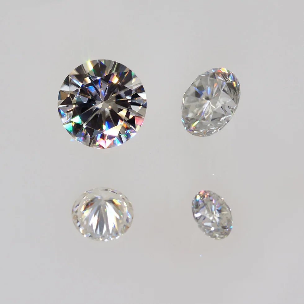 Круглая блестящая огранка 0.5ct карат 5 0 мм EF похожая на charles colvard Moissanite свободный