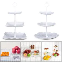 Держатель для фруктов тарелка подставка для торта DIY настольный экологический 3 яруса экономичный