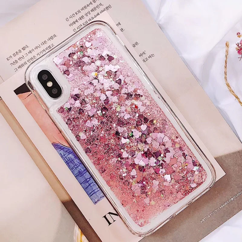 Phone Case for iPhone 6 6S Case Soft TPU Heart Glitter Bling Cute Stars Back Cover Fundas for iPhone 5 5S 7 8 Plus Coques Shell (3)