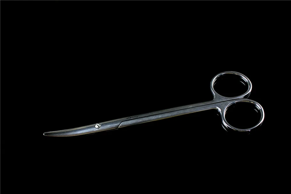 Jz медицинский хирургический инструмент 304 из нержавеющей стали всесторонние ножницы для мягких тканей локоть изогнутая Голова Кожа мышцы