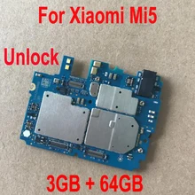 Глобальная прошивка оригинальная Рабочая плата разблокировки для Xiao mi 5 mi 5 mi 5 M5 3GB+ 64GB Материнская плата гибкий кабель
