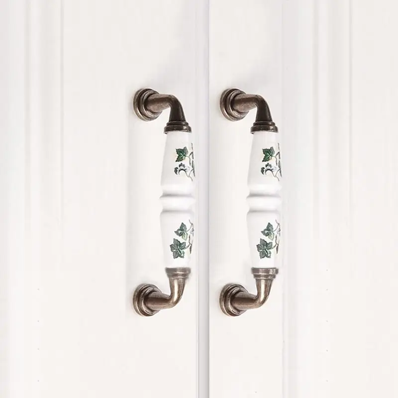 MEGAIRON Antique Furniture Handles Ceramic Handles for Kitchen
Cupboards Cabinet Door Knobs Drawer Pulls