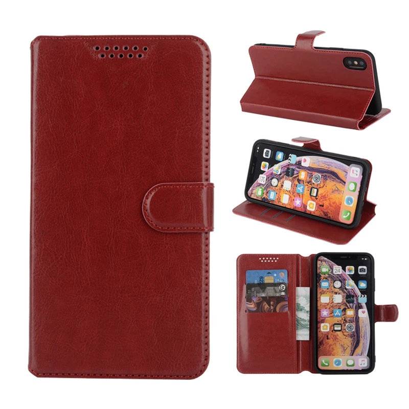 

Flip Kickstand Cases Cover for Nokia 230 / 230 Dual SIM Original Wallet Leather Cell Phone Case Pure Black Capa Back Covers