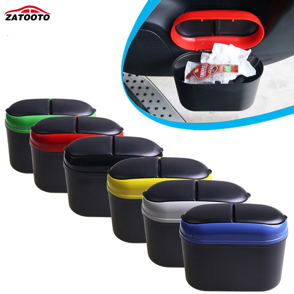 Car Accessories Trash Can Box Auto Storage Box Organizer Garbage