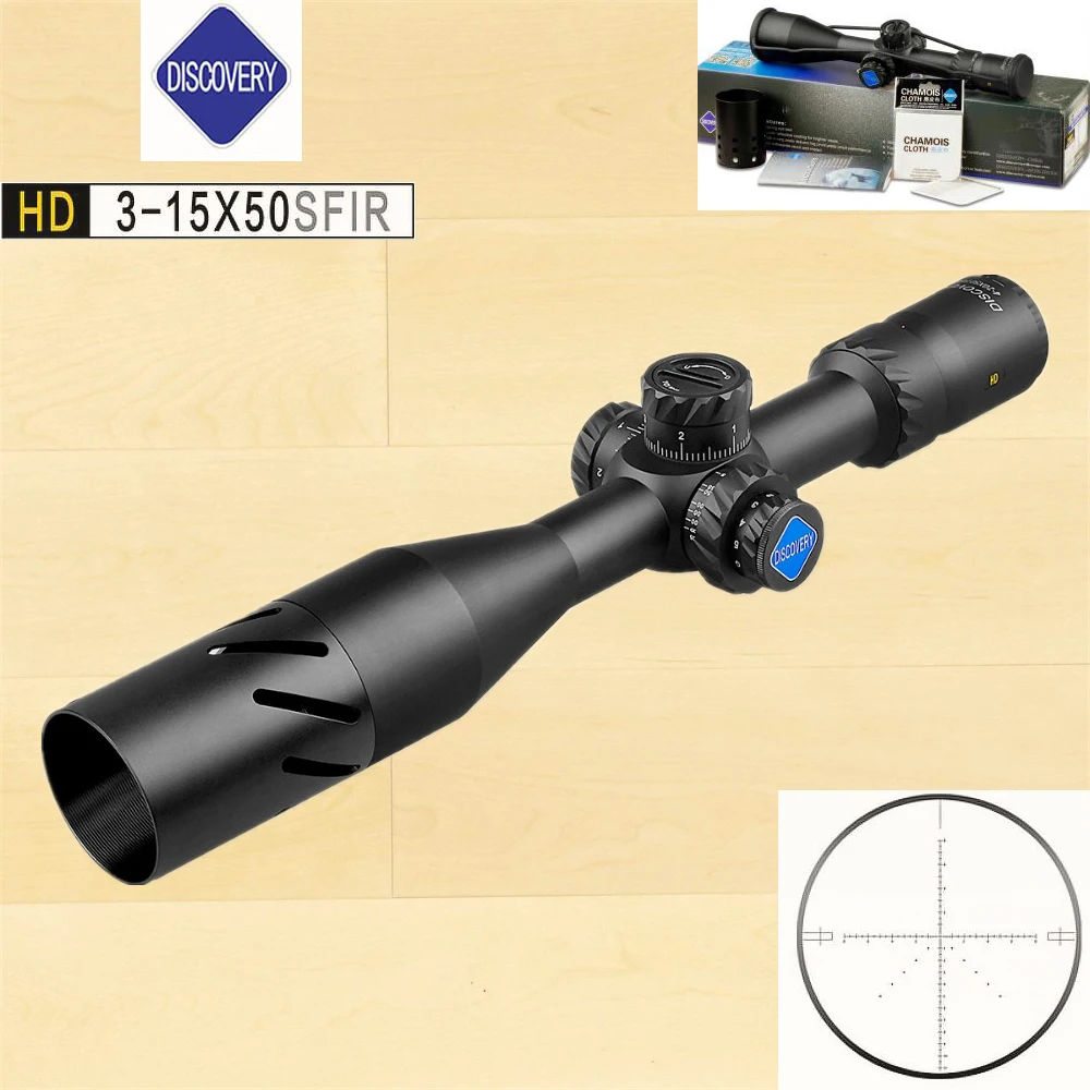 

DISCOVERY HD 3-15X50SFIR SF Tactical Second Focal Plane Riflescope For Outdoor Hunting Scope rifle scope optical sight
