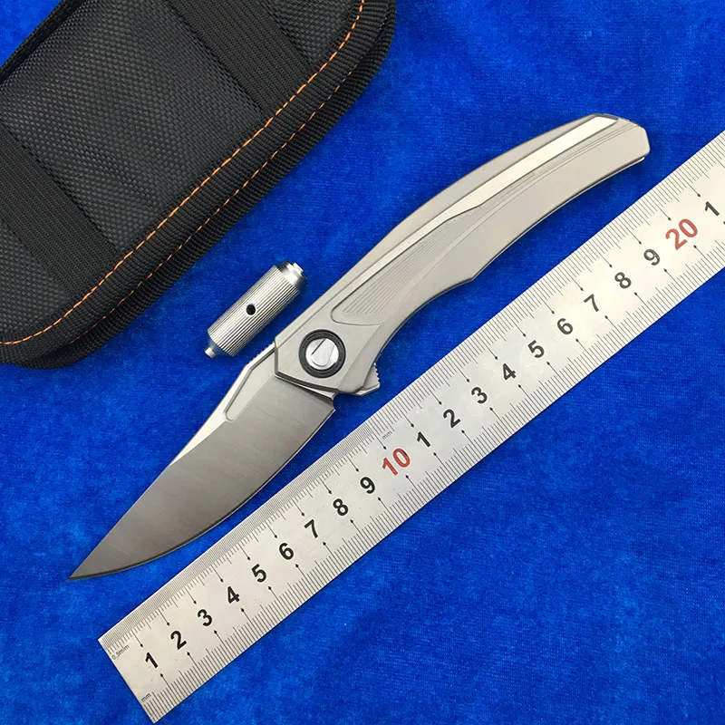 

LOVOCOO 2019 new quantum Harty F95 Flipper folding knife D2 blade ball bearing carbon fiber camping outdoor fruit knife EDC tool