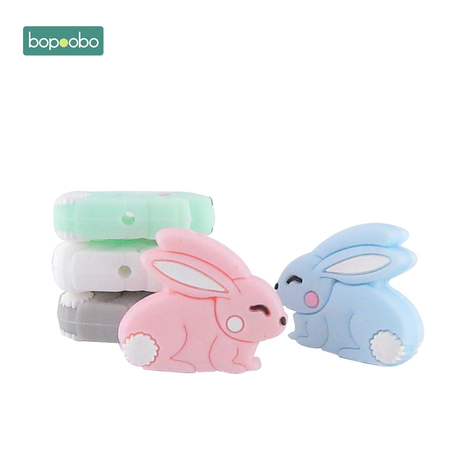 Contas dos Desenhos Contas para Chupeta Bopoobo Silicone Dentição Animados Ovelhas Grau Alimentício Bpa Livre Mordedor Faça Você Mesmo Panda Roedores 20 6 Mordedores p/ bebê
