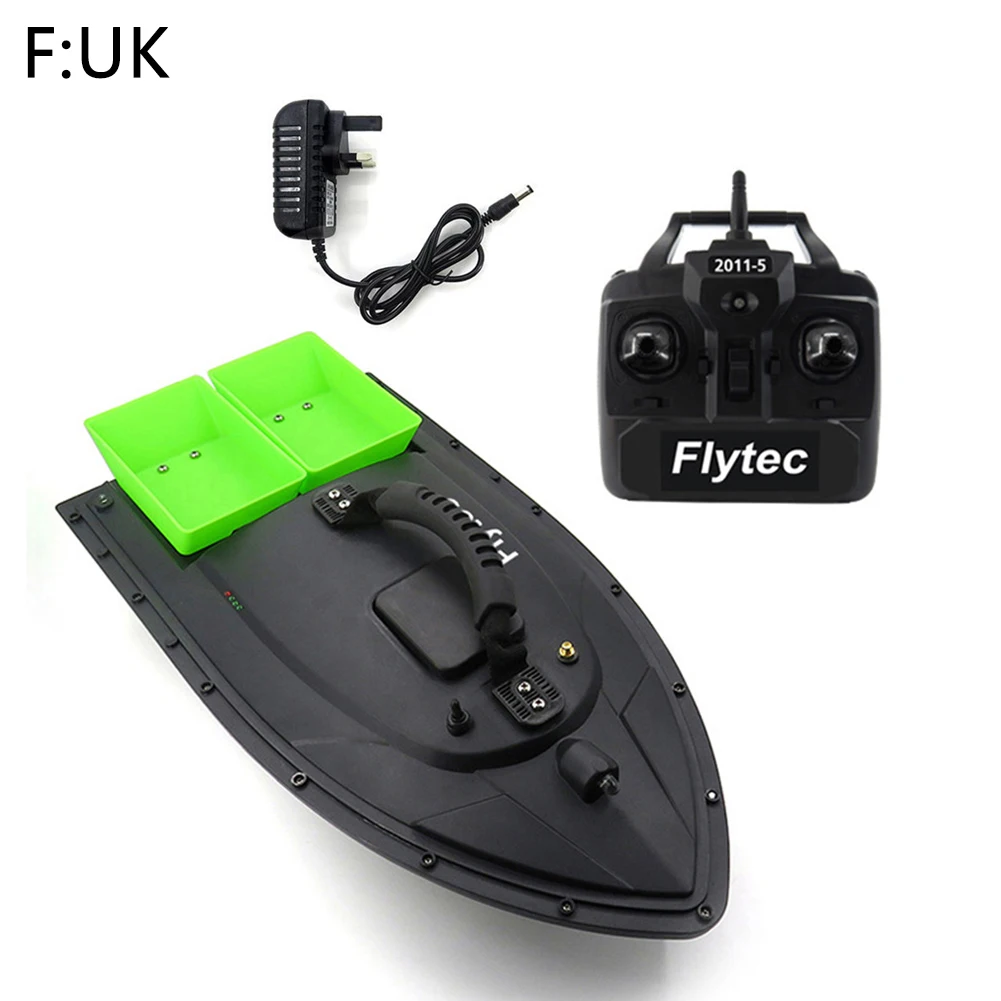 Flytec 2011-5 RC приманка лодка игрушки рыболовный инструмент умная рыболовная приманка RC лодка набор версия дистанционного управления водные игрушки лодка черный/зеленый