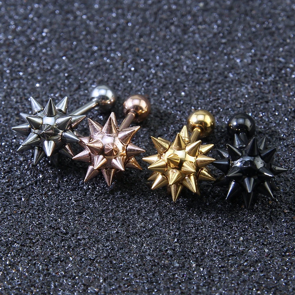 Punk Fashion Spike Ohrringe 4 Farben Edelstahl Spiky Keule Formigen Ohr Stud Unisex Mode Helix Knorpel Piercing Schmuck Ear Studs Spike Earringsearrings Fashion Aliexpress