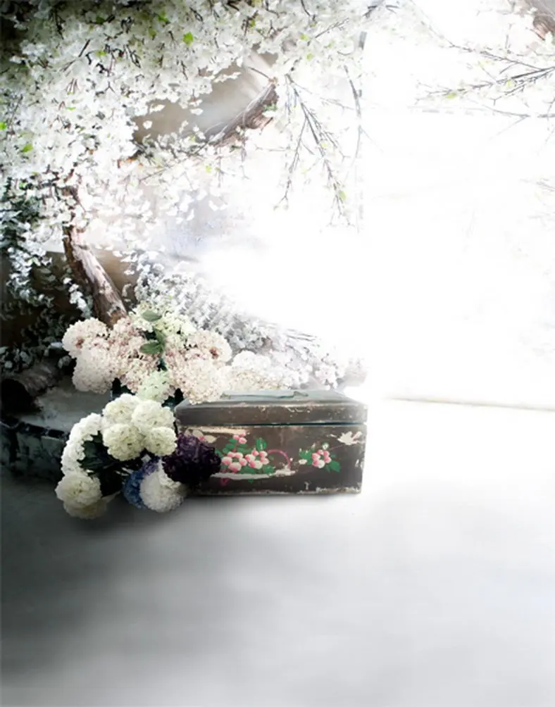 

5x7ft Flowers Tree Box Photography Backdrops Photo Props Studio Background
