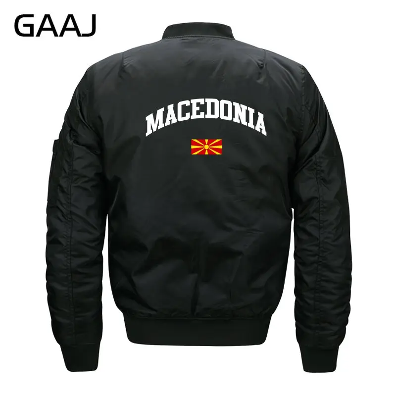 Мужская зимняя куртка с изображением флага GAAJ Macedonia повседневная бейсбольная