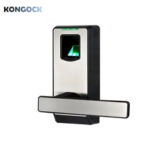 Electronic Biometric Fingerprint Keyless Smart Door Lock, Digital Security free handle for Bedroom Apartment Office biometric electronic smart door lock fingerprint keyless code lock smart with 4 cards 2 mechanical keys for entry office home
