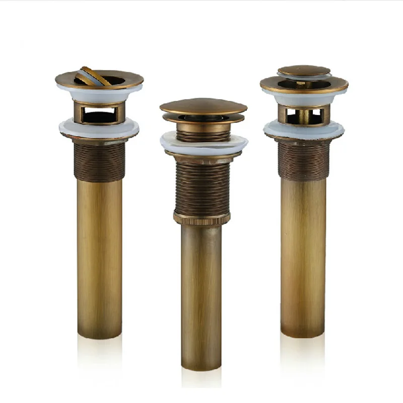 Antique Brass Free Shipping Bathroom Pop Up Sink Drain Brass Pop up