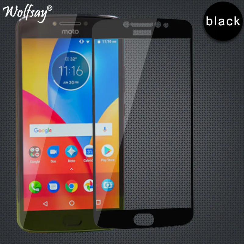 Стекло для Motorola Moto E4 Экран протектор Закаленное XT1762 XT1772 полное покрытие
