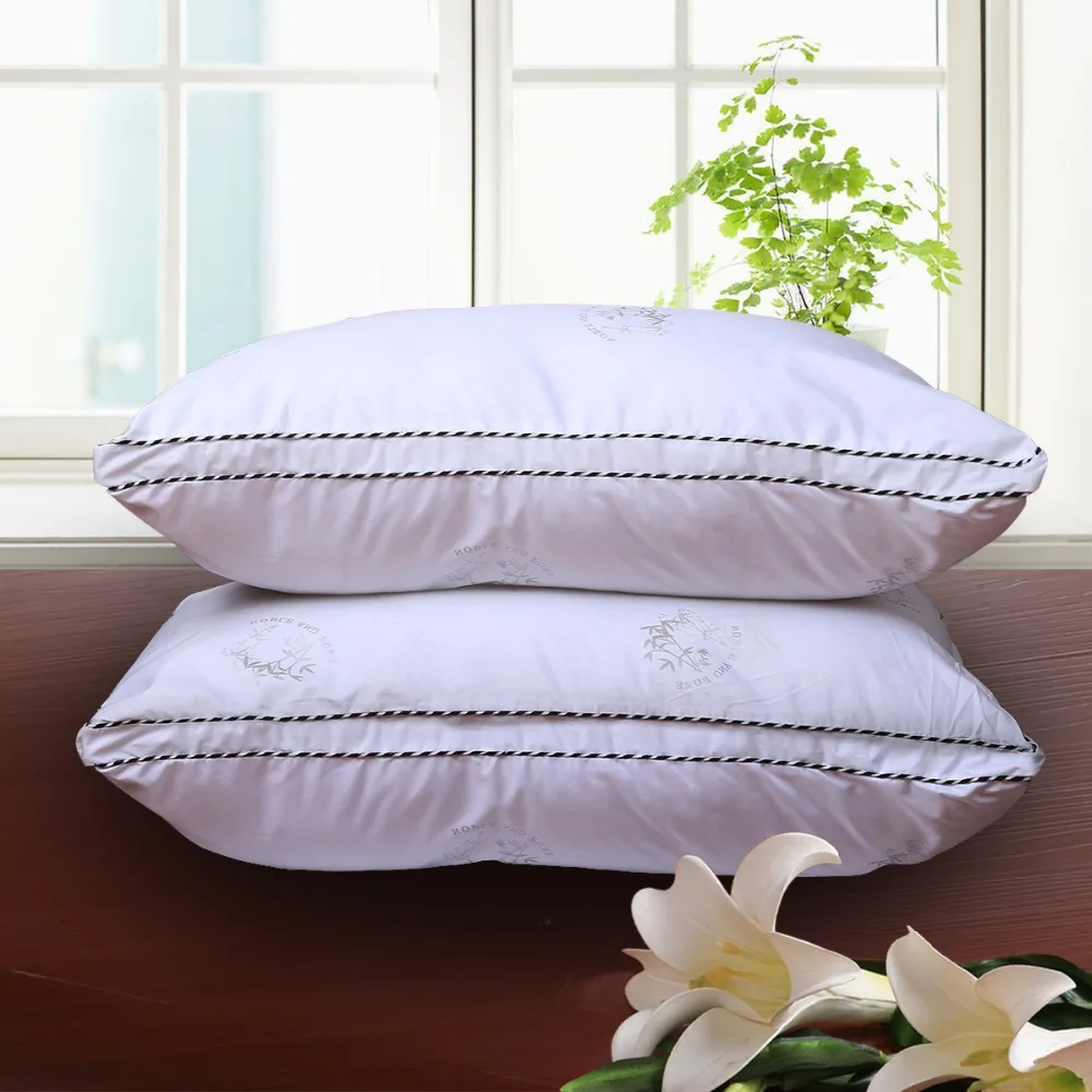2pc Lot Bed Pillows,Size 48x74cm 18.9x29Inch 100 Microfiber cotton