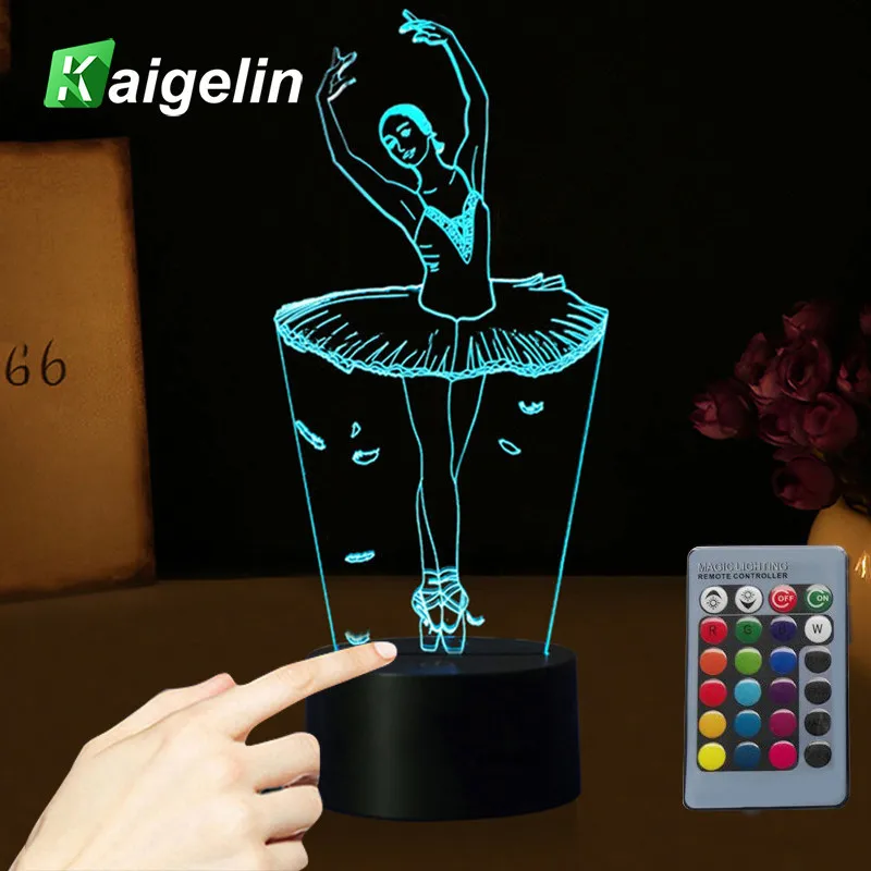 

Novelty Touch Sensor Fairy LED 3d Night Light Decoration Luminaires 7 Colors Remote Control Table Lamp Children's Night Light