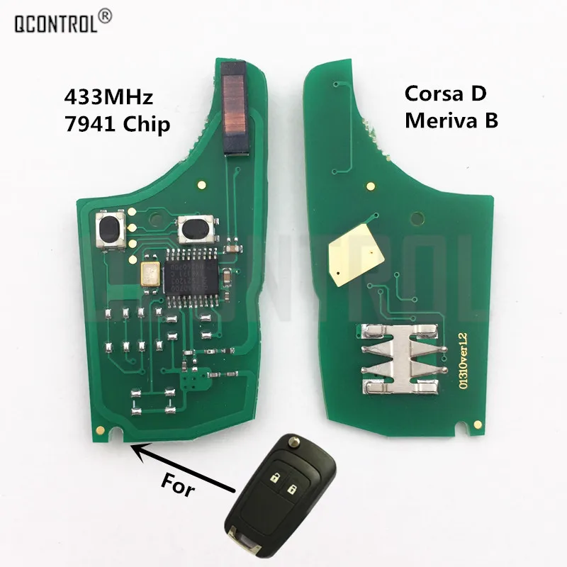 Q управление автомобиля дистанционный ключ электронная печатная плата для Opel/Vauxhall Corsa D 2007+, Meriva B 2010+ с чипом PCF7941