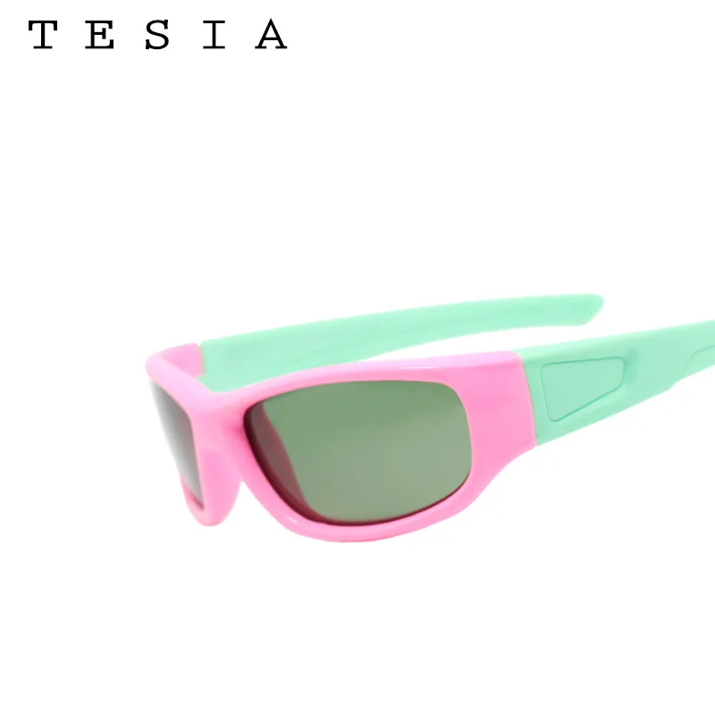 

TESIA Polarized children Sunglasses Kids Silicone Flexible Safety Sun Glasses Boys Girls Quality Goggles Outdoors Eyewear S800