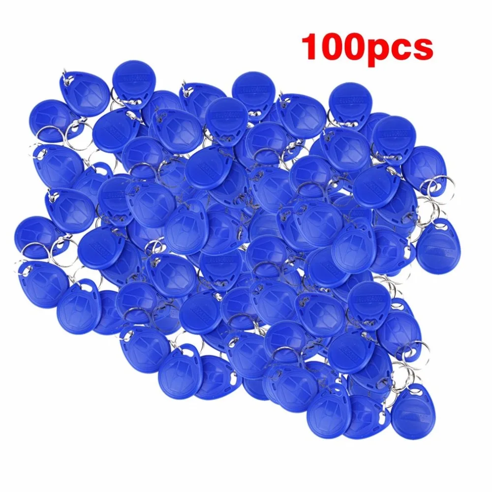 

100 PCS Portable RFID Card Chip Tag Proximity ID Token Tags Keyfobs Ring 125Khz Door Control Entry Access For Attendance System