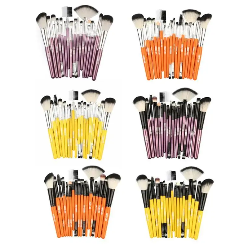 

MAANGE 18PCS Professional Cosmetic Brush Set Soft Hair Fan-shaped Foundation Powder Eye Shadow Beauty Make Up Brushes Tool
