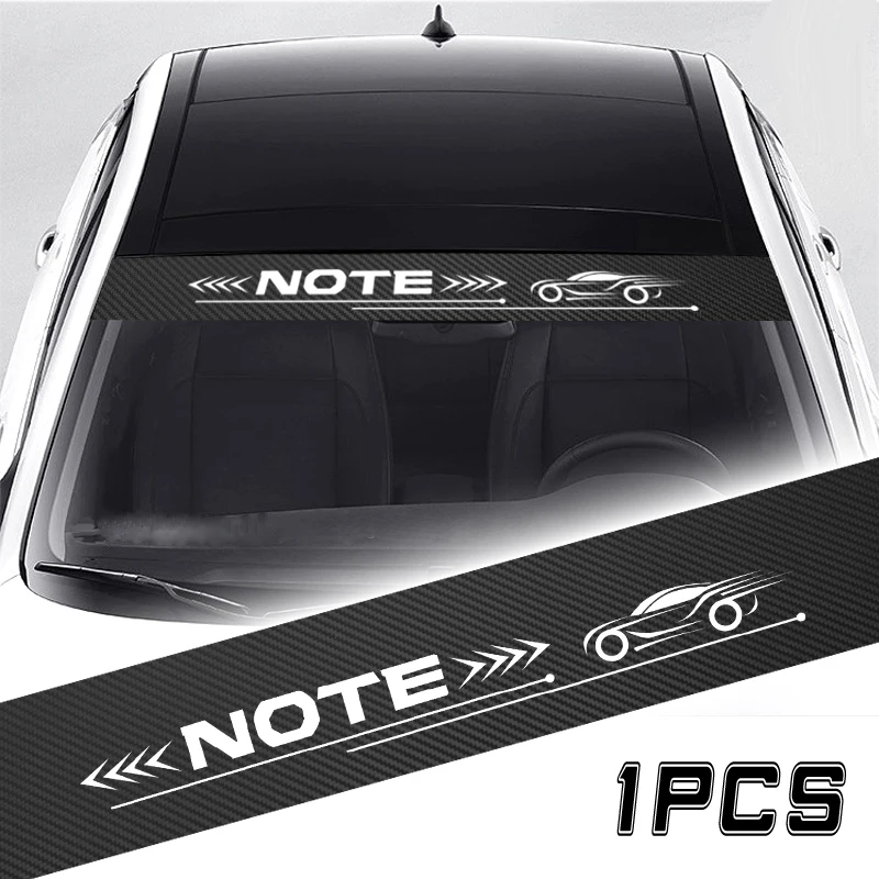 

Car accessories 135X20cm Carbon Fibre Decoration Decals fashion Front Rear Windshield Decal Sticker for Nissan NOTE Car Styling