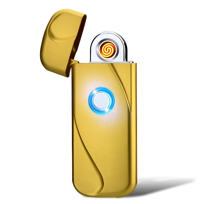 Usb интеллектуальная светодиодная зажигалка с отпечатком пальца USB зарядка Tesla