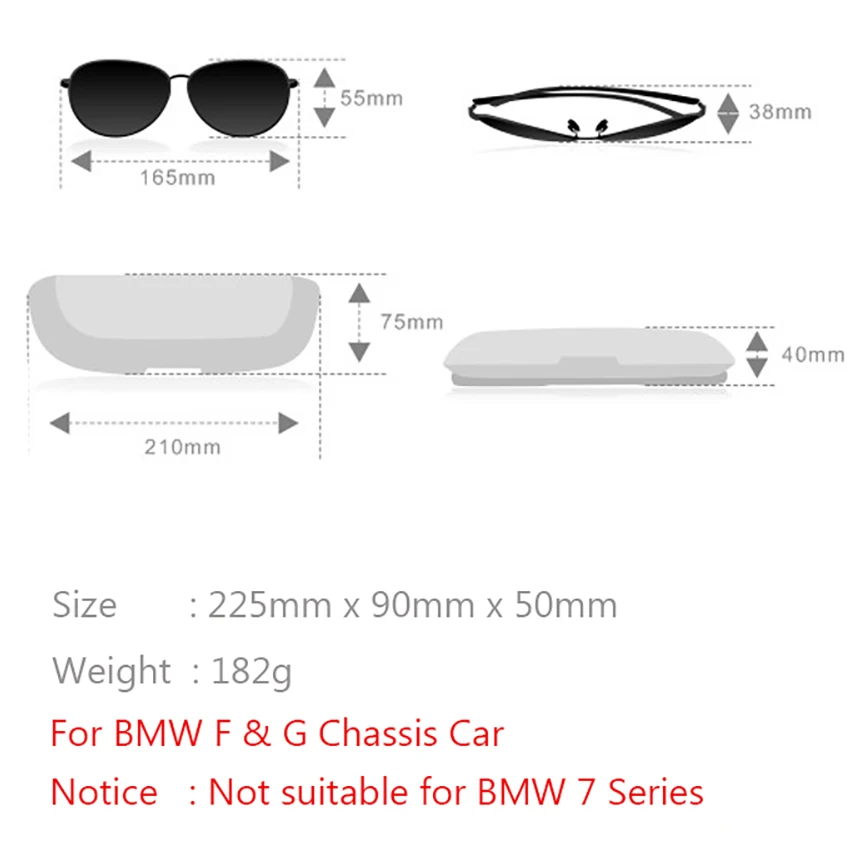 Автомобиль Солнцезащитные очки Чехол держатель очки ящик для хранения для Bmw F06 F07 F10 F11 F12 F13 F15 X5 F16 X6 F20 F25 F26 G15 G20 G30 G90
